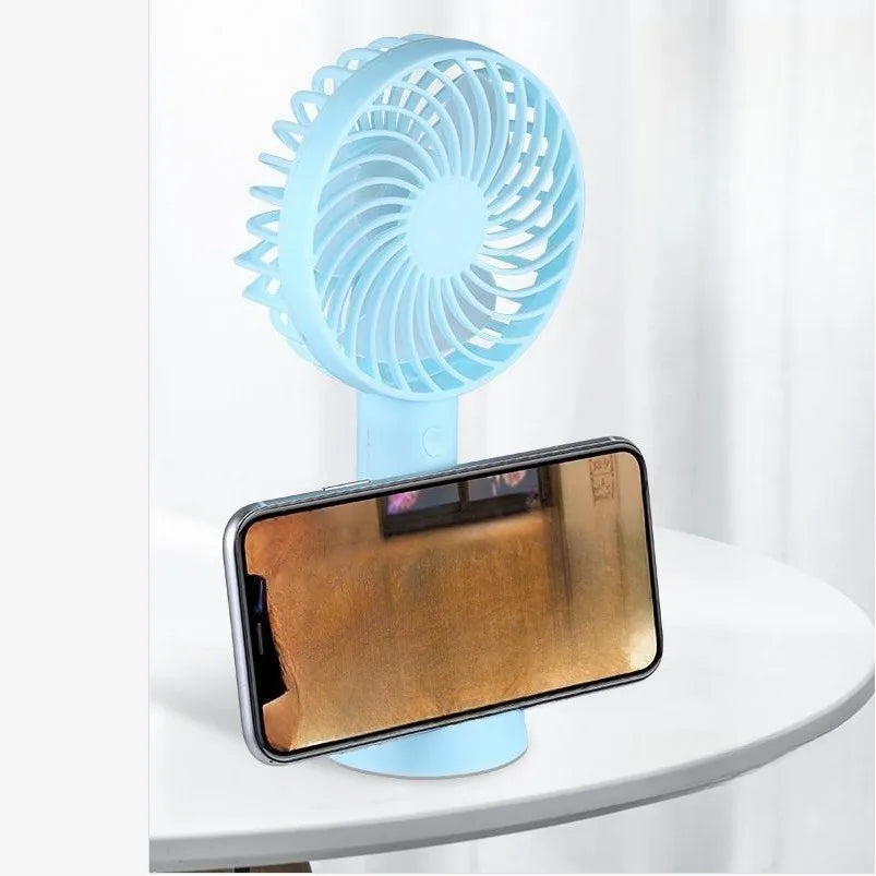Portable Fan Mini Handheld Fan Portable USB Rechargeable Handheld Fan Summer Cute Cartoon Outdoor Adventures Cooling Comfort