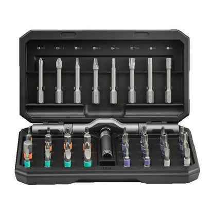 Ratchet Screwdriver Kit 42 in 1 Assembled Handle Multi-purpose Ratchet Wrench Screwdriver Magnetic Bits Tool Set DIY Repair Tool
