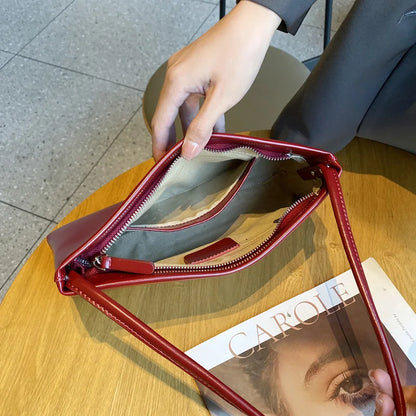 2026 Summer New Women's Underarm Bag Genuine Leather Female Shoulder Crossbody Bags High Quality Cowhide Ladies Simple Handbags