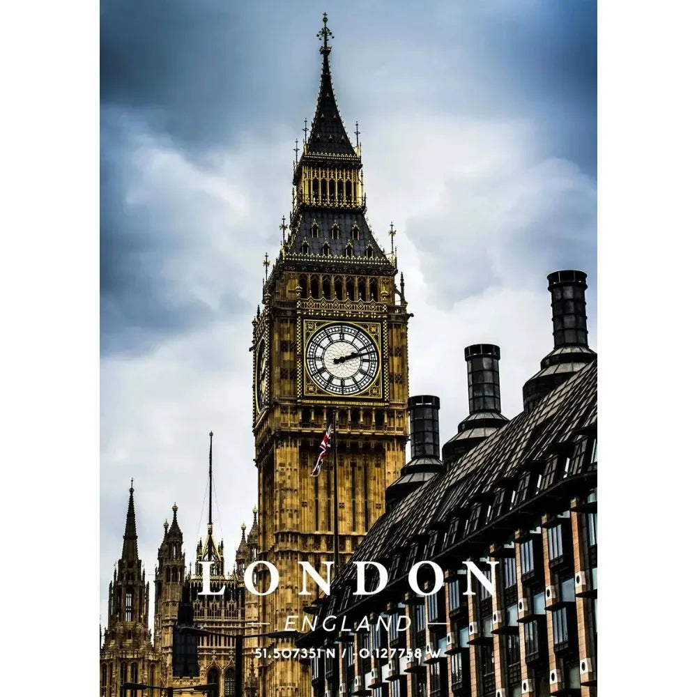 Nordic Pop Travel City Landscape Posters Oxford Paris Decorative Prints Wall Art Canvas Pictures for Living Room Decor Paintings