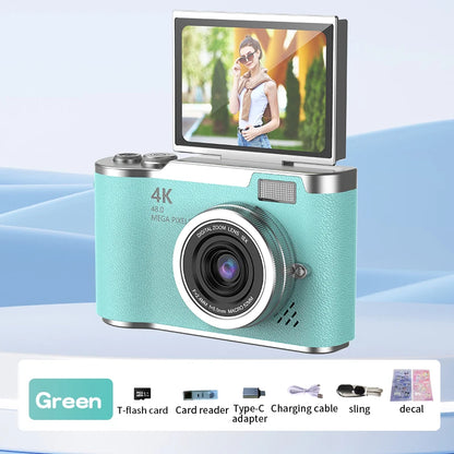 Digital Camera 4K 48MP Photography Camera Video Camcorder Rechargeable Cameras 2.4 inch Screen Camcorder for Kid Adult Beginners