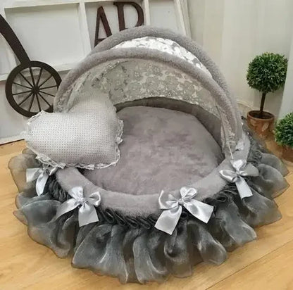 Pet Cradle Bed Dog'S Lace Nest For High-End Comfort Dog Bed Luxury Pet Bed
