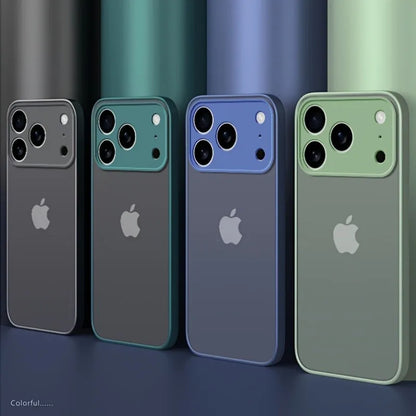 Translucent Armor Phone Case For iPhone 17 16 14 13 15 Pro Max Hard PC Cases For iPhone17 15 Pro Max Shockproof Matte Back Cover