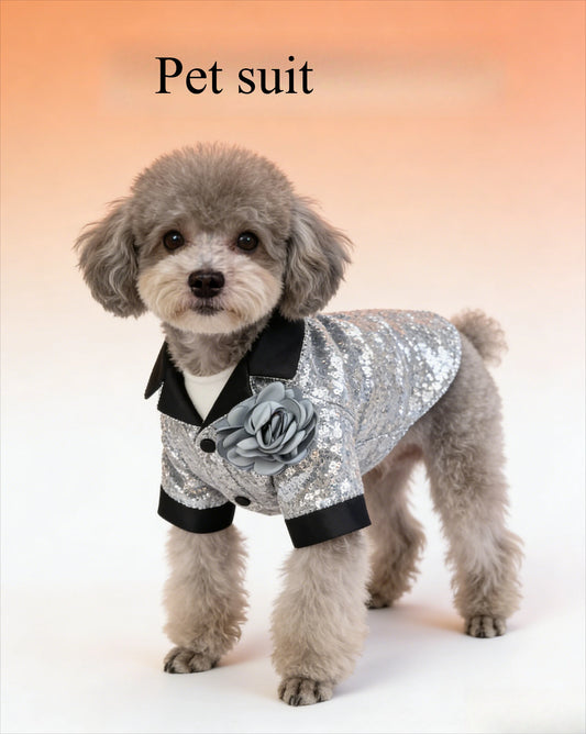 Pet Clothing Fashion Dog Tuxedo Costume, Elegant Cat Clothes & Pet Holiday Dress Accessories for Wedding Party