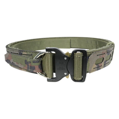 DRAGON EDGE Men's Tactical Duty Waist Belt Nylon Fabric Light Weight Belt with Quick Release Alloy Buckle