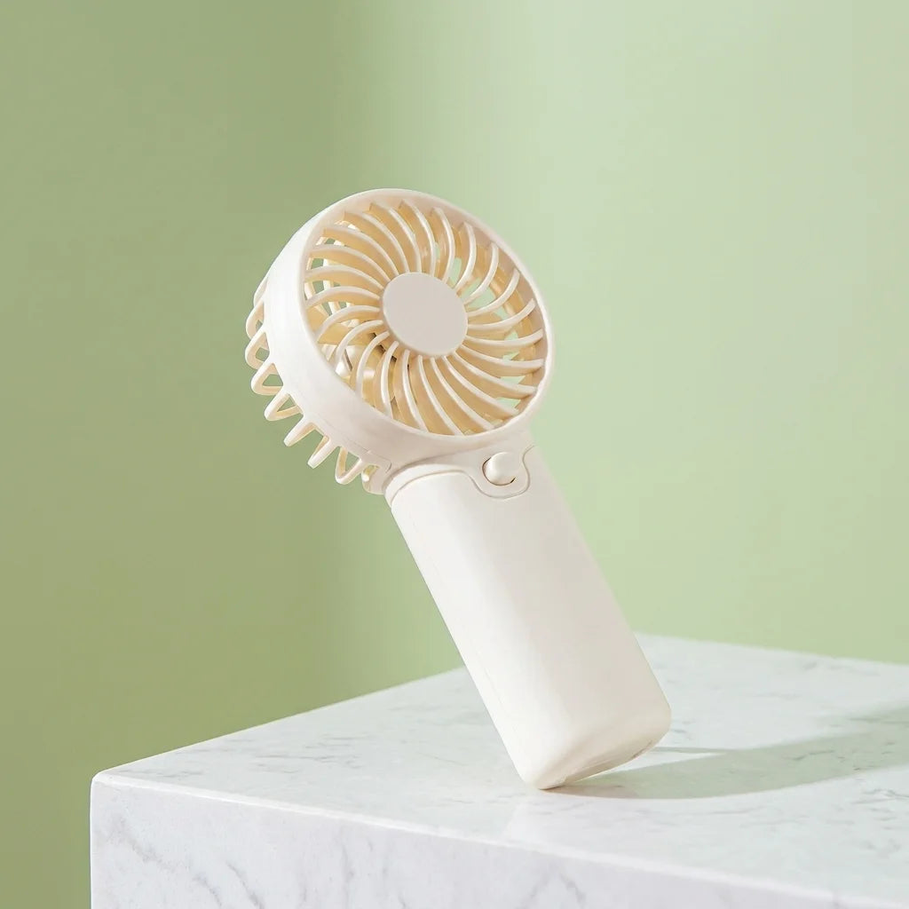 Portable Hand Fan Compact Size Lightweight Powerful Wind Student Daily Carry Camping Personal Cooling Device