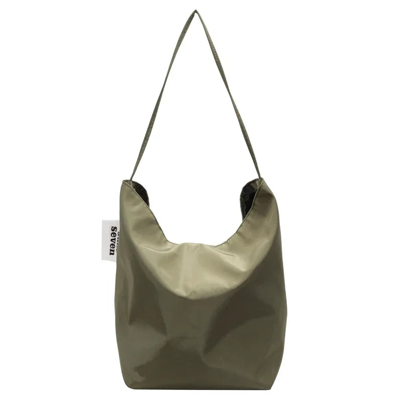 Nylon Solid Color 2025 New Product Designer Handbag Large Capacity Versatile Fashion Shoulder Bag Soft Commuter Simple Tote Bag