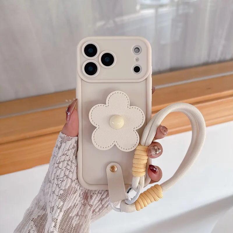 Lanyard Flower Stand Phone Case For Xiaomi Mi 15T 14T 13T 12T 11T 9T 17 Pro Max 9 10 11 12 13 Lite 14 15 Ultra 11i 11X 12X Cover