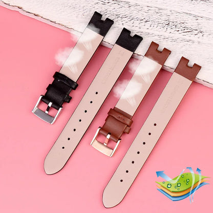 12-4mm 14-4mm Women's  Leather Watch Strap For Gucci Leather Notch Watch band YA141401 YA141505  Leather Watch Chain Wristband
