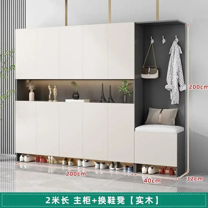 Living Room Shoe Cabinet Solid Wood Home Entrance Cabinet Display Household Door Locker Sideboards Szafki Do Salonu Furniture