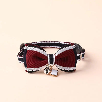 Cute Cat Collar with Bow Tie Adjustable Design Pet Dogs Cats Puppy Necklace Pet Supplies