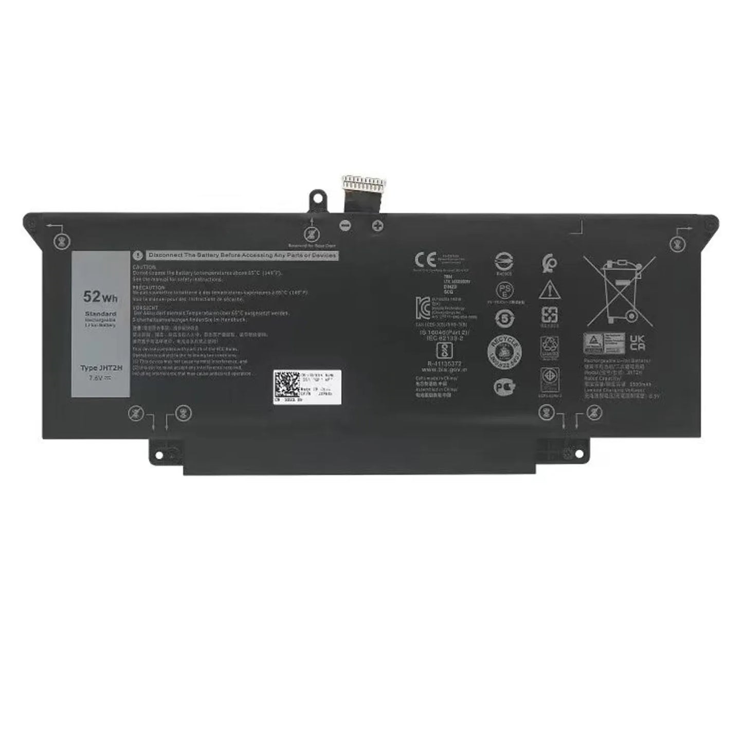 New JHT2H Laptop Battery For Dell Latitude 7380 7390 7480 7490 Series E7480 E7490 0JHT2H DM3WC CN-0JHT20H 35J09 0YJ9RP 52Wh
