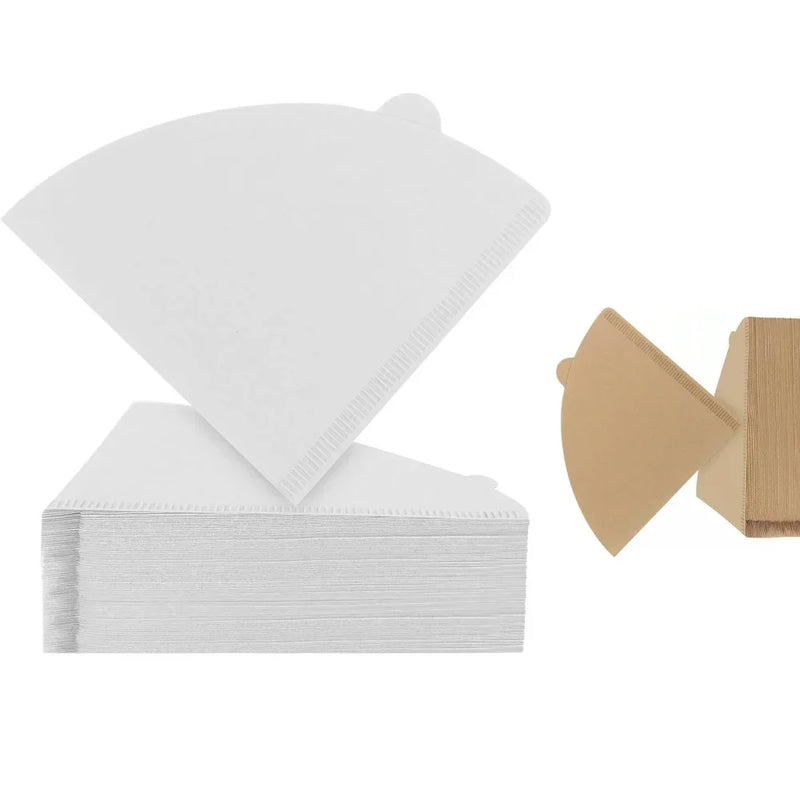 Coffee Filters, 01&02 Cone Filters, Disposable Natural Paper Filters, For Pour Over and Drip Coffee Maker