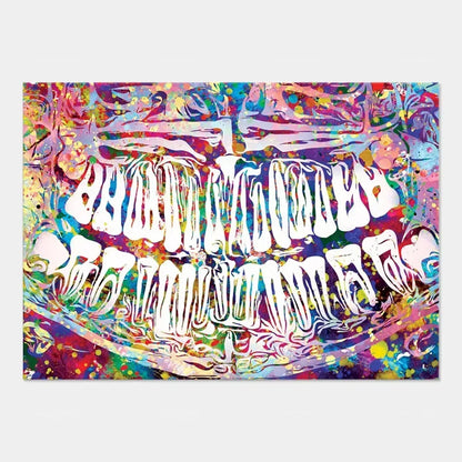 Modern Dental Art Teeth Canvas Painting for Home Living Room  Bedroom Wall Decor Stylish Poster Print