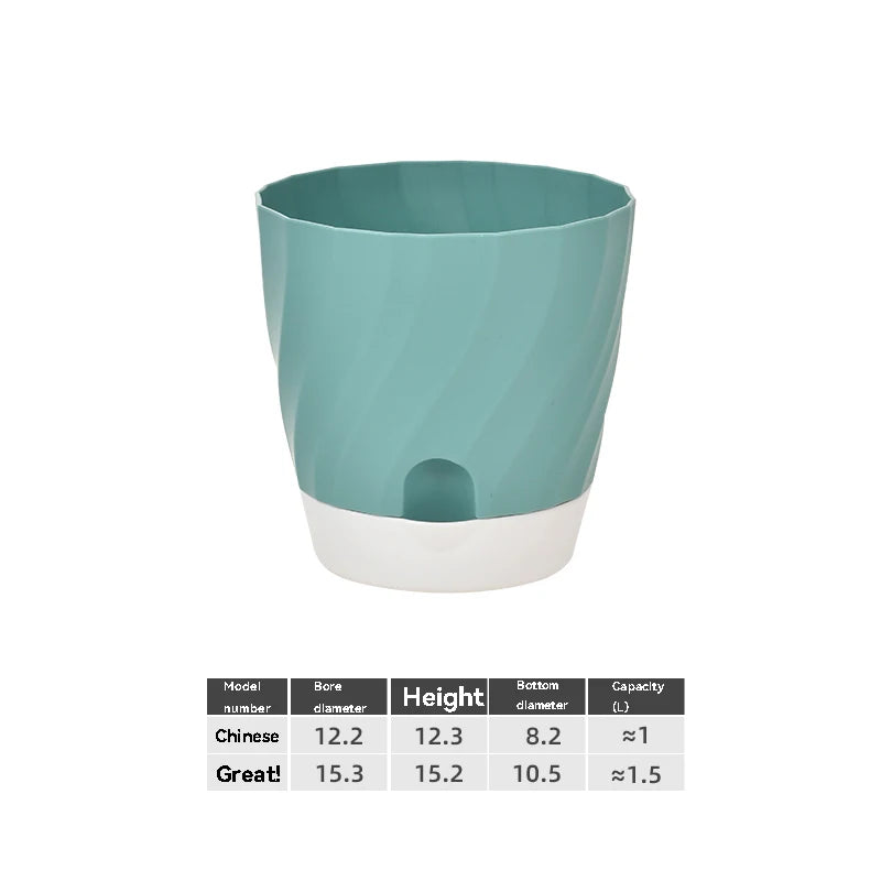 Plastic Flower Pots for Balcony, Simple and Breathable, High-end Planting, Home