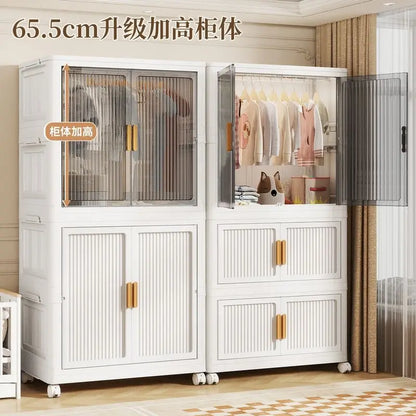 Natural Shelves Wardrobes Organizer Clothes Jeans Shelf Drawer Wardrobe Stackable Storage Stoffen Klerenkast Home Furniture
