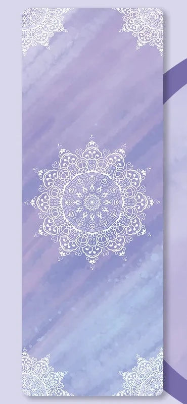 1.5mm Suede Fabric Natural Rubber Yoga Mat Wear Resistance Yoga Towel Portable Fitness Mat Foldable Anti-slip Yoga Mat