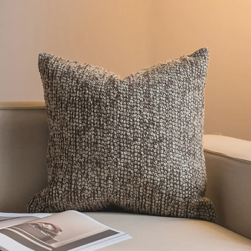Premium Living Room Sofa Cushion Cover Chenille Texture Geometric Jacquard Pillowcase Modern High-End Pillow Covers Decorative