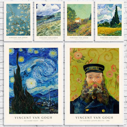 CLASSIC Paintings Van Gogh Poster Versatile HD Waterproof Wall Art Self-Adhesive Decor for Any Space Ideal Gift