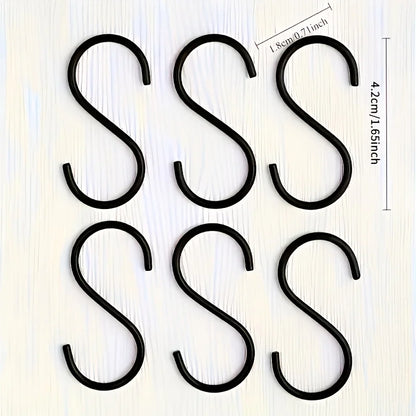 60/20pcs Heavy-Duty Stainless Steel S-Hooks - For Kitchen, Garden, Wardrobe & Plant Organization - Utility Hooks, Party