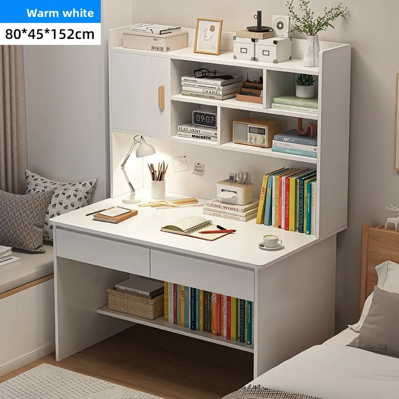 Desk Home Modern Simple Bookshelf Integrated Student Bedroom Learning To Write With Drawing Desk Office Computer Desk