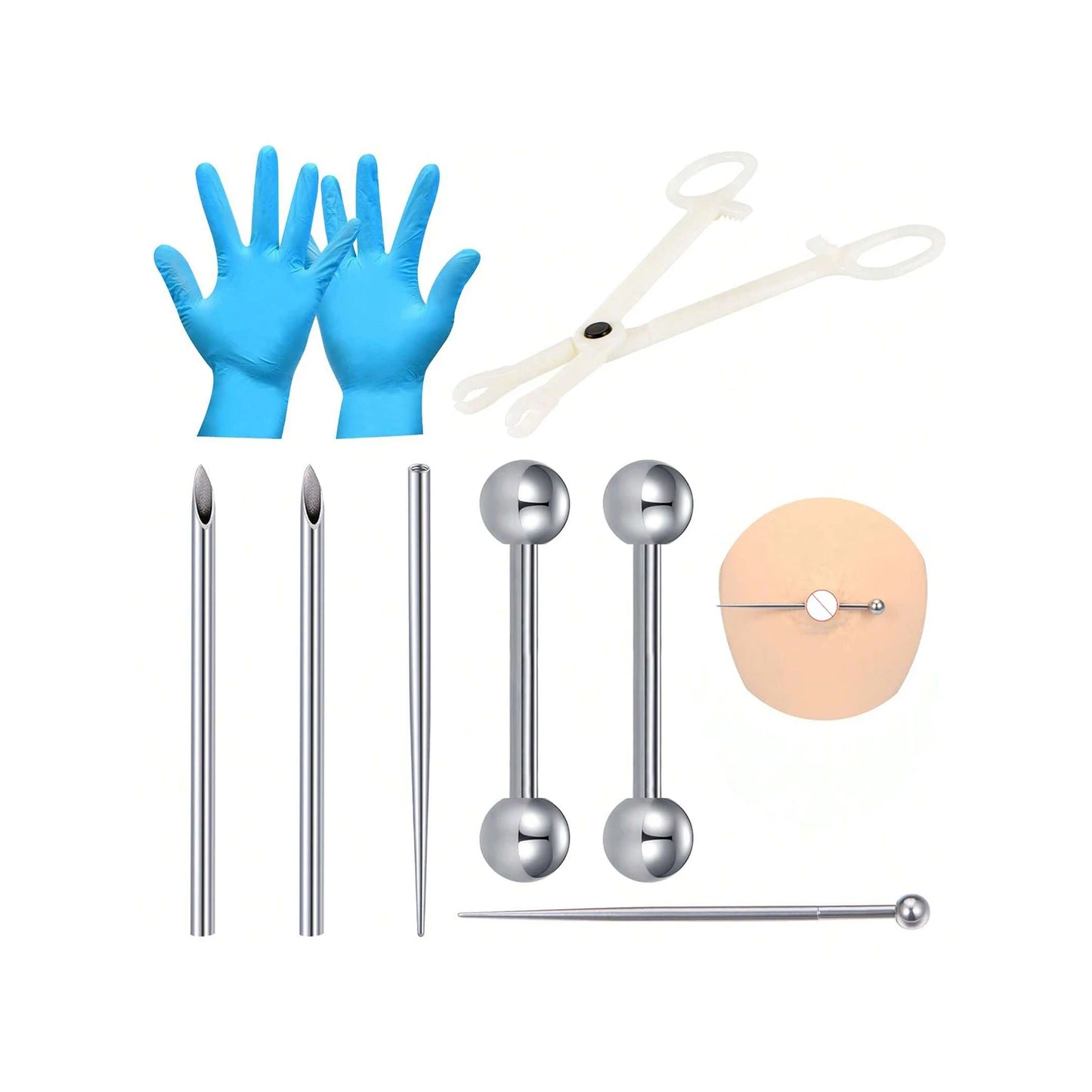 Piercing Kit For All Piercings, Piercing Taper For Belly Button Nose Septum Nipple Tongue Eyebrow Lip Piercing