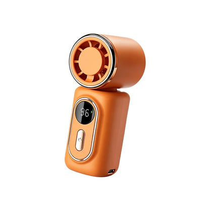 Portable Mini Fan Handheld Small Fan Cooling Turbo High Speed Fans 3000mAh 5 Speeds 180° Adjustable LED Display USB Rechargeable