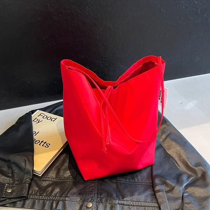 Nylon Solid Color 2025 New Product Designer Handbag Large Capacity Versatile Fashion Shoulder Bag Soft Commuter Simple Tote Bag
