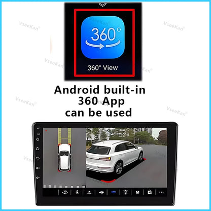 360 camera for car Front and rear left and right cameras for Android multimedia system with built-in 360 camera function