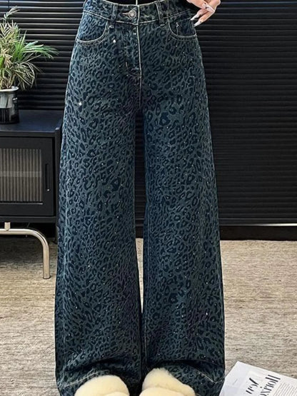 High Waist Wide Leg Jeans Women's Loose Straight Cut Waed Denim Spring New Faion Versatile Casual High Waist Long Pants