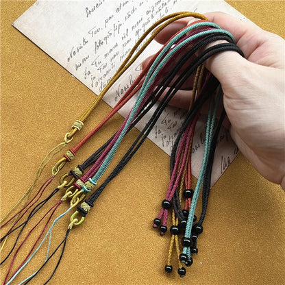 Necklaces Braided Chains Adjustable Pendant DIY Long Necklaces for Women Premium Jewelry Pendants Accessories Retro Rope