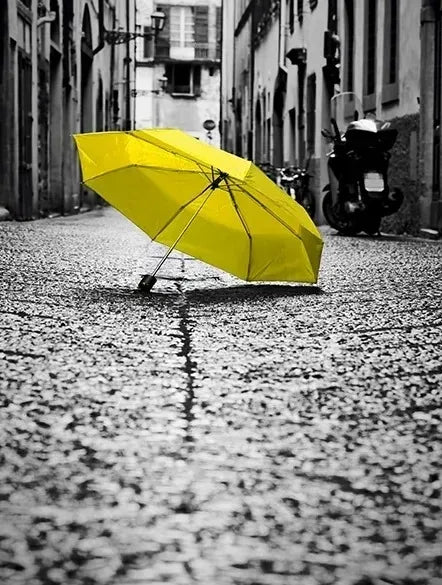 Black and White Europe Landscape Picture Home Decor Nordic Canvas Painting Wall Art Yellow Scenery Posters for Living Room Decor