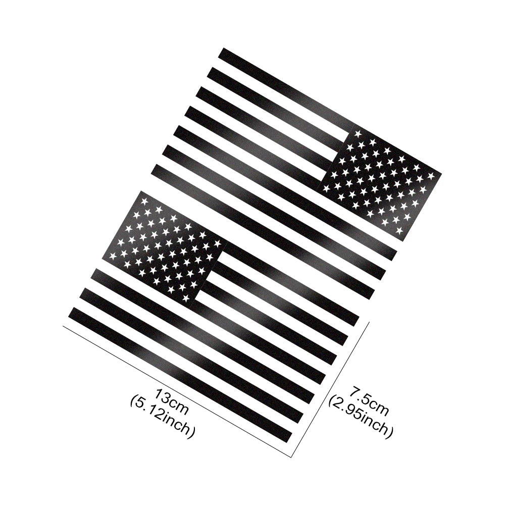 2Pcs US Flag Vinyl Stickers American Flag Decal For Car Trucks Windows Side Door Body Bumpers Laptops Styling Decor Accessories