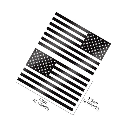 2Pcs US Flag Vinyl Stickers American Flag Decal For Car Trucks Windows Side Door Body Bumpers Laptops Styling Decor Accessories