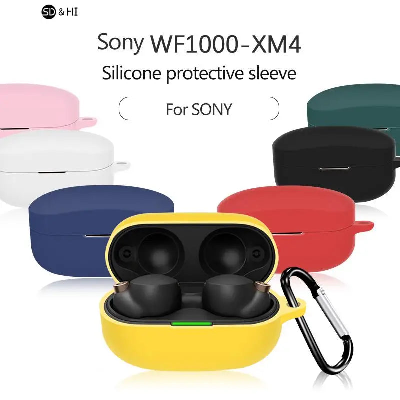 1X Silicone Protective Case For SONY WF-1000XM4 Earphone Cover Protector Charging Box Cover For SONY WF 1000 XM4 Silicone Shell
