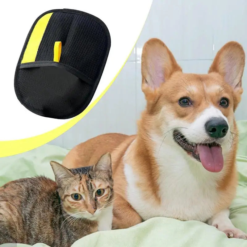 Pet Grooming Gloves Static Dedusting Brush Pet's Hair Remover Brush Removing Dog Cat Hair From Sofa Carpet Clothes Pet Supplies