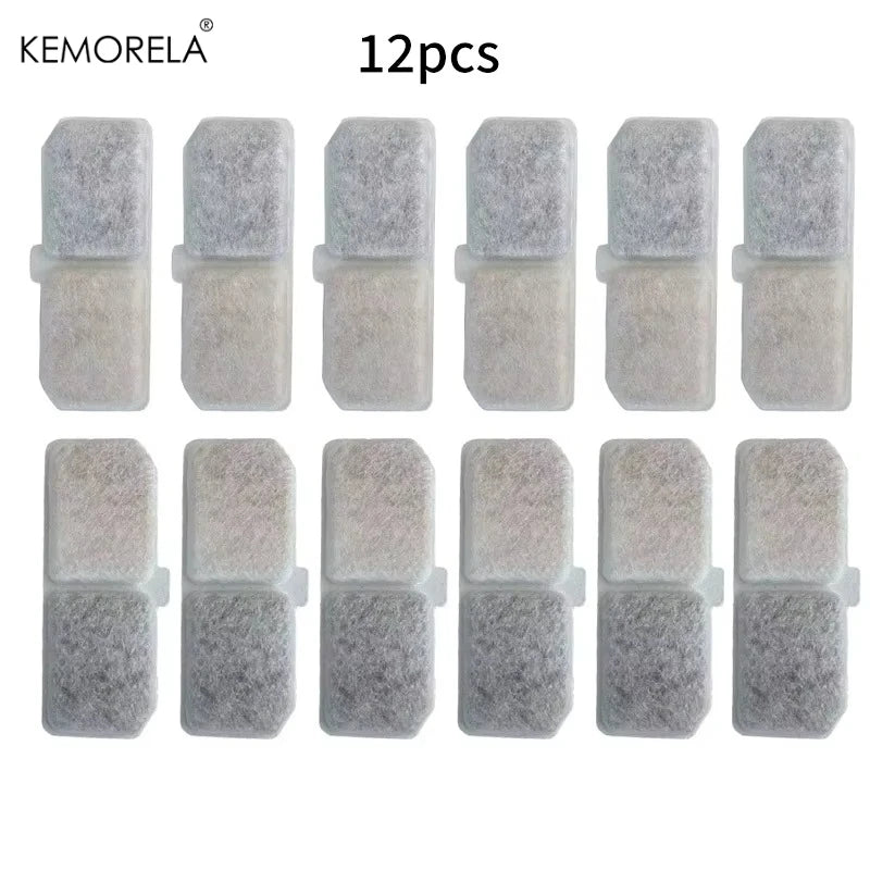 KEMORELA 12PCS Cat Water Fountain Filter Pet Fountain Replaced Filter Accessories Pet Supplies