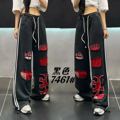 Original Design Sense Long Slacks 2025 Autumn New Fashionable Loose Casual Pants Ladies With Draped Straight Wide-Leg Trousers