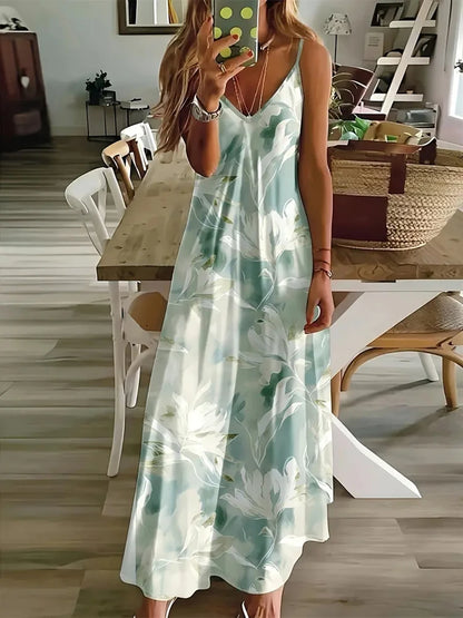 Colorful Fun Graffiti Dress 2024 New Summer Ladies Fashion Sexy Slip Dress Summer Comfort Extra Long Sleeveless Slip Vest