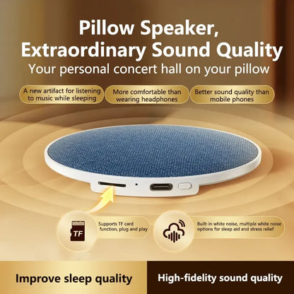 Wireless Pillow Speaker Sleep Aid 360° Surround Sound Bluetooth 5.4  HiFi Stereo Sound Private Audio No Disturb Partner2026 New