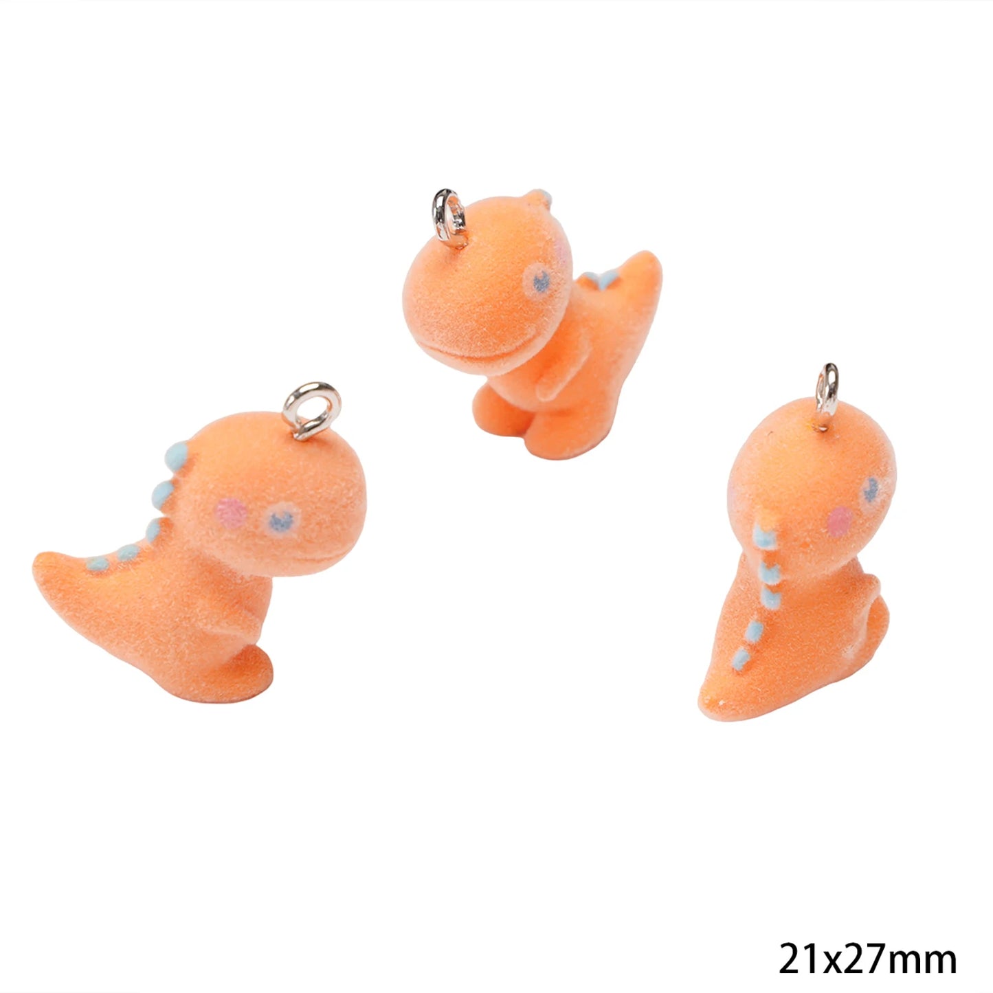 1Pcs 3D Flocking Resin Charms Cartoon Animal Pendant for Necklace Earrings Keychain Making DIY Jewelry Accessories Wholesale