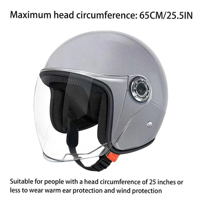 Helmet For Motorcycle Motorcycle Half Face Helmet Protective Gear With Visor For Women Men Adventure Outdoor Riding Scooter