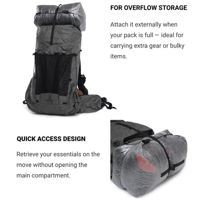 [HODR] Dyneema Compression Sack for Sleeping Bag Storage Sack DCF Waterproof Roll-Top for Sleeping Bags, Camping Gear Storage