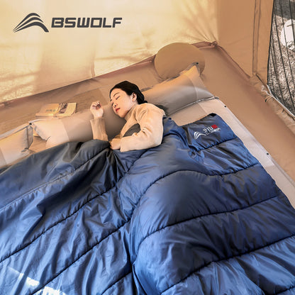 BSWolf Large Camping Sleeping Bag Lightweight 3 season Loose Widen Long Size Sleeping Bag for Adult Rest Trip Hiking Fishing