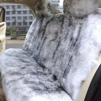 Car Seat Cover Faux Fur Warm Car Seat Cover Faux Plush Black Cute Fundas Coche Asiento Universal Decorative Accessories