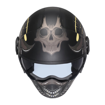 Helmets For Motorcycles Safety DOT ECE Certified 3/4 Open Face Helmets Motorcycle Modular Full Men Women Motorcycle Helmet Cyril