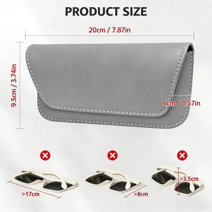 Car Glasses Case Organizer Storage Car Eyeglass Case Glasses Box For Car Sun Visor Organizer Sunglasses Leather Glasses Case