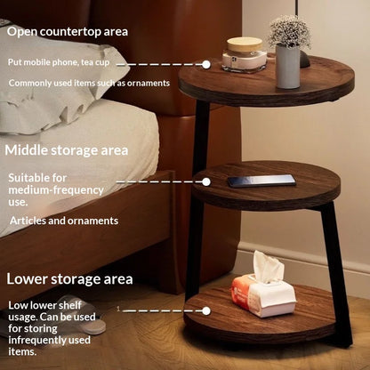 Coffee Table Bedroom Coffee Table Vintage Multi Tier Small Round Side Table Bedside Nightstand Creative Designer Living Room