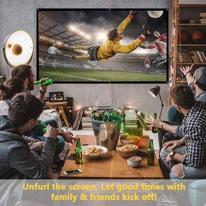 Portable Projector Screen 4K 72-150Inch Projectors Screen For Mobile Phone Outdoor Indoor Movies Screens