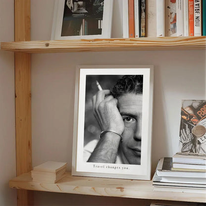 Eat At A Local Restaurant Tonight A-Anthony B-Bourdain Poster Canvas Print Painting Wall Art Study Studio Living Home Decor